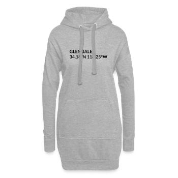 Glendale, Californie, États-Unis, coordonnées - Sweat-shirt à capuche long Femme - gris chiné - Devant