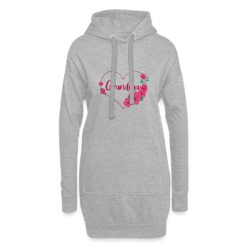Grand-mère grand-mère grand-mère cadeau - Sweat-shirt à capuche long Femme - gris chiné - Devant