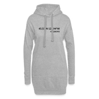 Hillsboro, Oregon, États-Unis Coordonnées - Sweat-shirt à capuche long Femme - gris chiné - Devant