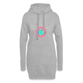Fische Ocean Plastik - Hoodie-Kleid - Grau meliert - Vorne