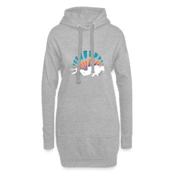 Plongeurs plonger Diver diving - Sweat-shirt à capuche long Femme - gris chiné - Devant