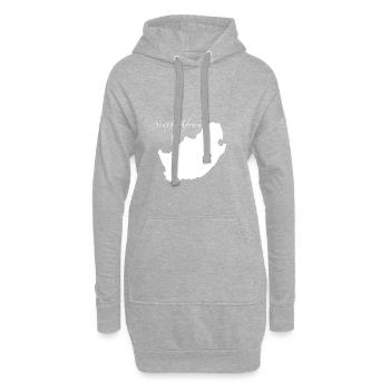 Südafrika Pretoria Afrika Kapstadt Afrikaans - Sweat-shirt à capuche long Femme - gris chiné - Devant