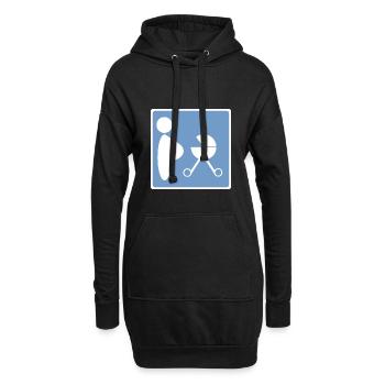 MANN AM GRILL VS. FRAUENPARKPLATZ - Hoodie-Kleid - Schwarz - Vorne