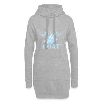 laisse-le chèvre avec un jeu de mots drôle - Sweat-shirt à capuche long Femme - gris chiné - Devant