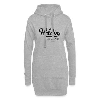 Heldin im Dienst - Hoodie-Kleid - Grau meliert - Vorne