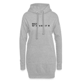 Guelph, Canada Coordinates - Hoodie Dress - heather grey - Front