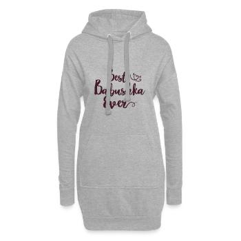 Meilleur dicton Babouchka jamais dit pour grand-mère russe Russes - Sweat-shirt à capuche long Femme - gris chiné - Devant