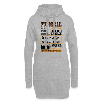 Fussball Mama - Hoodie-Kleid - Grau meliert - Vorne