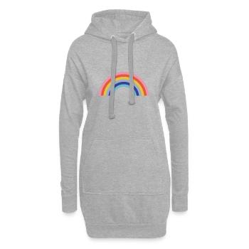 Regenbogen - Hoodie-Kleid - Grau meliert - Vorne