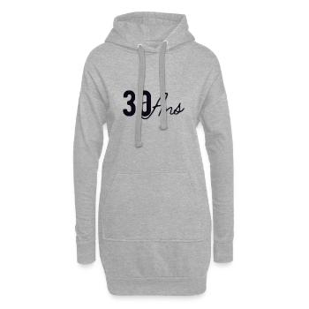 30 Ans - Sweat-shirt à capuche long Femme - gris chiné - Devant