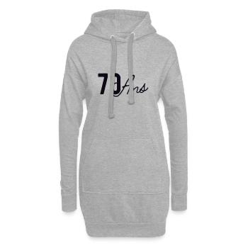70 Ans - Sweat-shirt à capuche long Femme - gris chiné - Devant