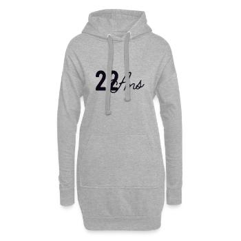 22 Ans - Sweat-shirt à capuche long Femme - gris chiné - Devant