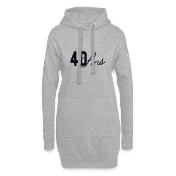 40 Ans - Sweat-shirt à capuche long Femme - gris chiné - Devant