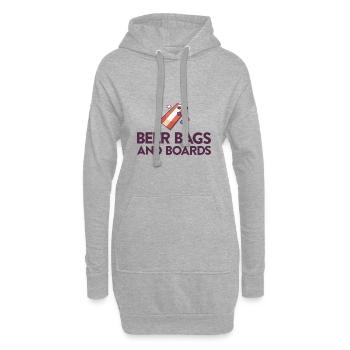 Jeu de Cornhole Tenue de trou de maïs avec Cornhole - Sweat-shirt à capuche long Femme - gris chiné - Devant