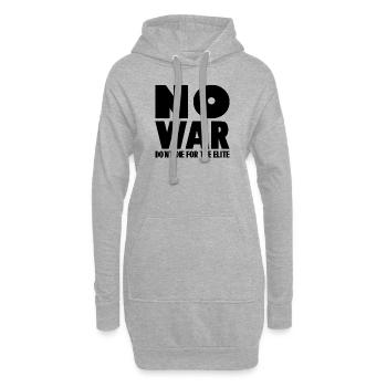 PAS DE GUERRE Ne mourez pas pour l’élite - Sweat-shirt à capuche long Femme - gris chiné - Devant