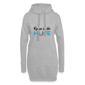 Komm in die Hufe - Hoodie-Kleid - Grau meliert - Vorne
