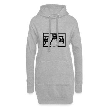 Fördertürme abstrakt - Hoodie-Kleid - Grau meliert - Vorne
