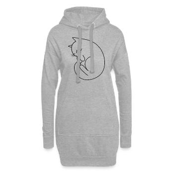 Schlafendes Böhnchen - Hoodie-Kleid - Grau meliert - Vorne