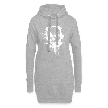 Tattoo Skull & Outlaw Streetwear - Hoodie-Kleid - Grau meliert - Vorne