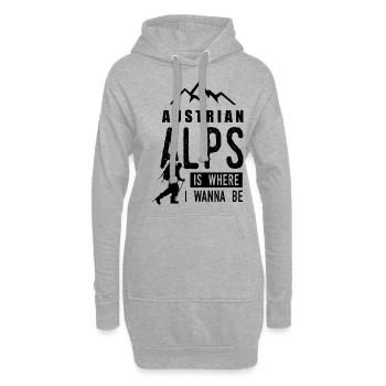 Alpes autrichiennesGebirge Randonnées Berg - Sweat-shirt à capuche long Femme - gris chiné - Devant