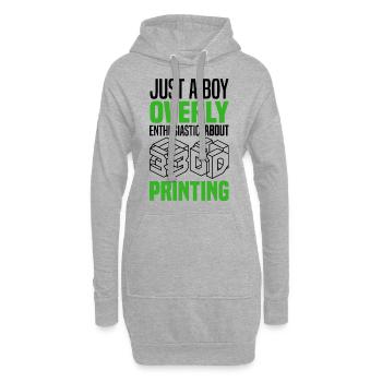 | d’impression 3D Technologie d’imprimante 3D Hobby Idée cadeau - Sweat-shirt à capuche long Femme - gris chiné - Devant