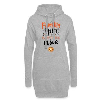 Épices à la citrouille et tout est agréable - Sweat-shirt à capuche long Femme - gris chiné - Devant