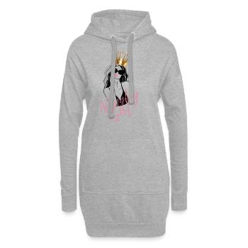 Fille coquine - Sweat-shirt à capuche long Femme - gris chiné - Devant