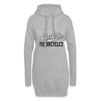 Moto personnalisée - Sweat-shirt à capuche long Femme - gris chiné - Devant
