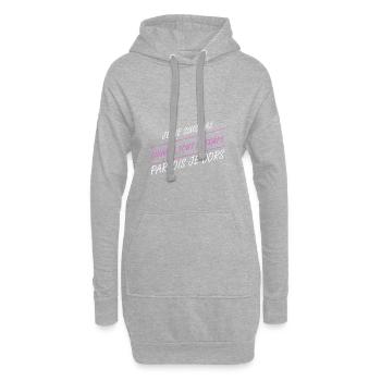 je ne suis pas chiante - Sweat-shirt à capuche long Femme - gris chiné - Devant