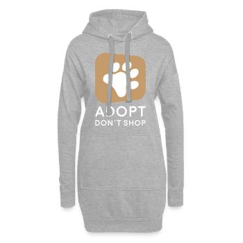 Adopt - dont shop I Tierretter - Hoodie-Kleid - Grau meliert - Vorne