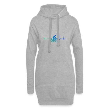 VTT VTT Vélo Vélo Homme - Sweat-shirt à capuche long Femme - gris chiné - Devant