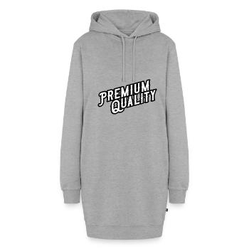 Qualité supérieure - Sweat-shirt à capuche long Femme - gris chiné - Devant
