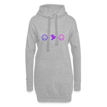 MTB Radfahrer Damen Herren Radfahren Radsport - Hoodie-Kleid - Grau meliert - Vorne