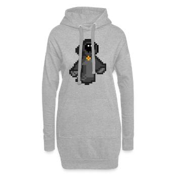 Art Pixel mortel - Sweat-shirt à capuche long Femme - gris chiné - Devant