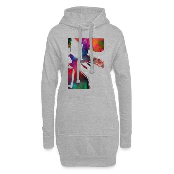 Radsport Kunst - Hoodie-Kleid - Grau meliert - Vorne
