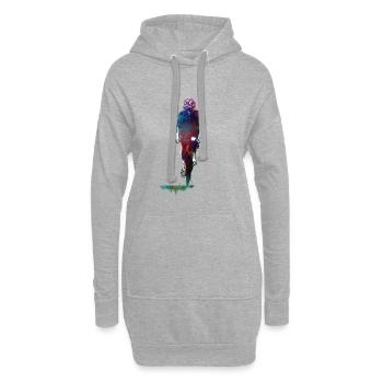 Radfahren Fahrrad Sport Kunst # Radfahren # Sport - Hoodie-Kleid - Grau meliert - Vorne