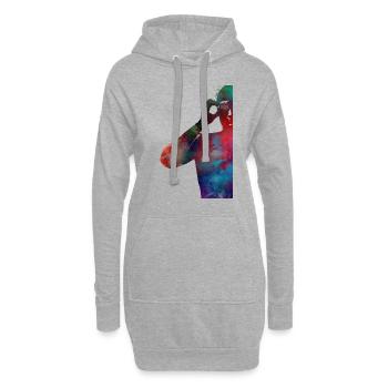 Nageur #swimmer #sport d’art sportif - Sweat-shirt à capuche long Femme - gris chiné - Devant