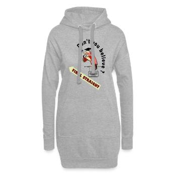 Der letzte gerade Schulpapagei - Hoodie-Kleid - Grau meliert - Vorne