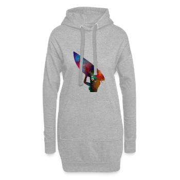 Surfer sport art #surfer #sport - Sweat-shirt à capuche long Femme - gris chiné - Devant