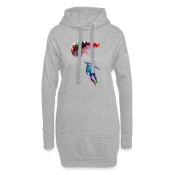 Fallschirmjäger Sport Kunst #paratrooper - Hoodie-Kleid - Grau meliert - Vorne