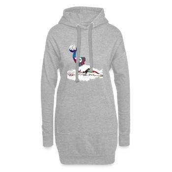 Wasserballsport #sport #waterpolo - Hoodie-Kleid - Grau meliert - Vorne