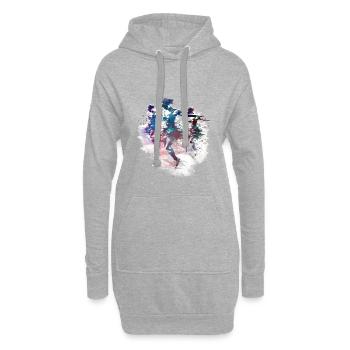 Synchronschwimmen #sport - Hoodie-Kleid - Grau meliert - Vorne