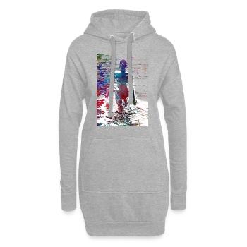 Sport de natation #swimmer #sport - Sweat-shirt à capuche long Femme - gris chiné - Devant