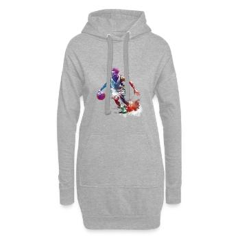 Basketball-Sportkunst #basketball - Hoodie-Kleid - Grau meliert - Vorne