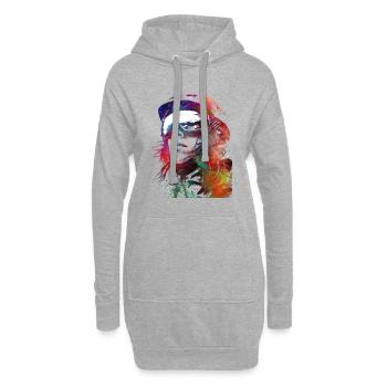 Alpiniste sport art #sport - Sweat-shirt à capuche long Femme - gris chiné - Devant