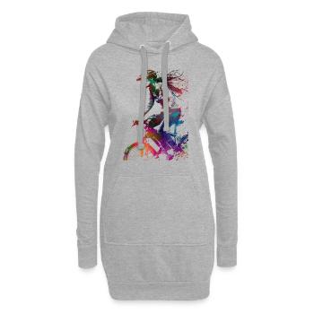 Vélo de ville sport art #bike - Sweat-shirt à capuche long Femme - gris chiné - Devant