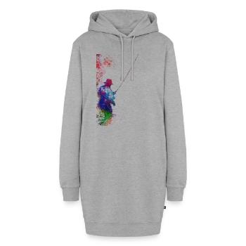 Angelsport Kunst #fishing - Hoodie-Kleid - Grau meliert - Vorne
