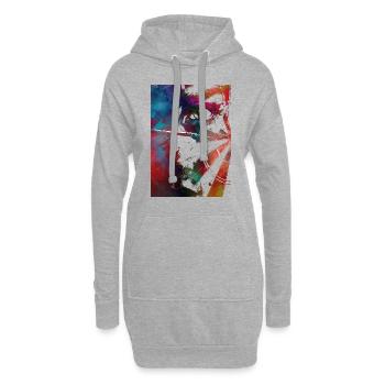 Fléchettes sport art #darts #sport - Sweat-shirt à capuche long Femme - gris chiné - Devant