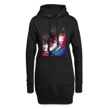 Art sportif du kayak#kayak - Sweat-shirt à capuche long Femme - noir - Devant