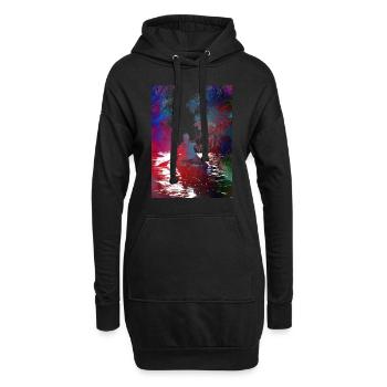 Art sportif du kayak#kayak - Sweat-shirt à capuche long Femme - noir - Devant